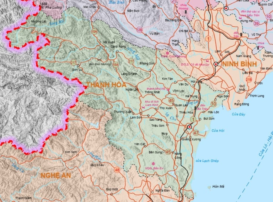Bản đồ Thanh Hóa 